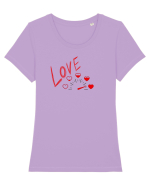 Love Tricou mânecă scurtă guler larg fitted Damă Expresser