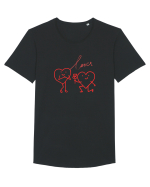 Lover Tricou mânecă scurtă guler larg Bărbat Skater