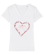 I love you Tricou mânecă scurtă guler V Damă Evoker