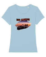 Los Angeles  Tricou mânecă scurtă guler larg fitted Damă Expresser