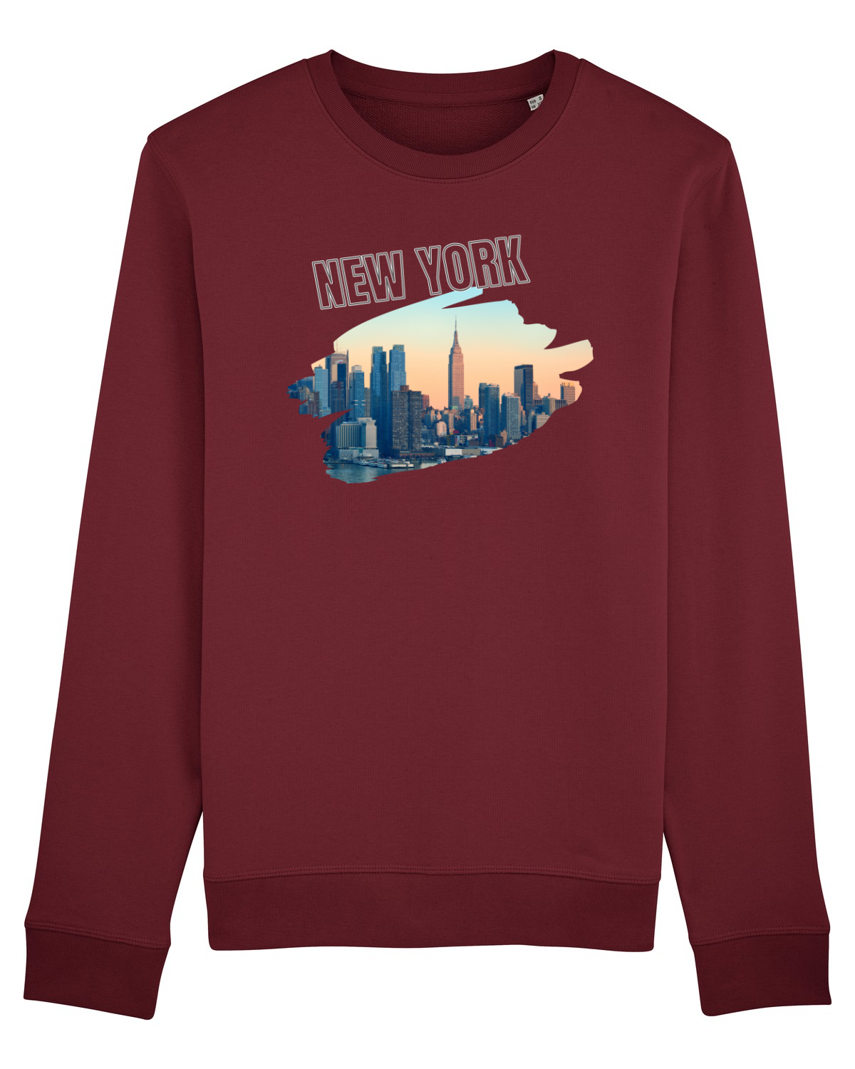 Bluză mânecă lungă Unisex Rise Burgundy