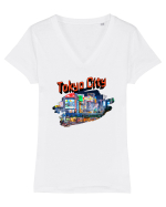 Tokyo  Tricou mânecă scurtă guler V Damă Evoker