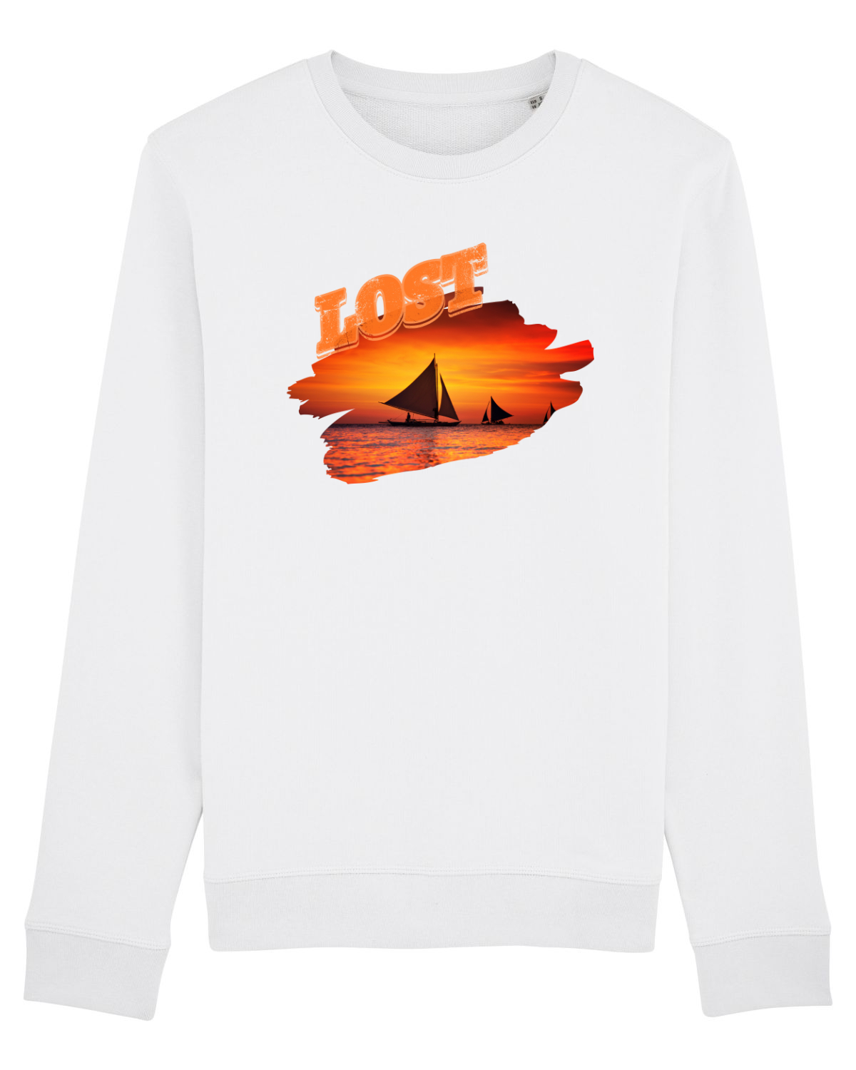 Bluză mânecă lungă Unisex Rise White