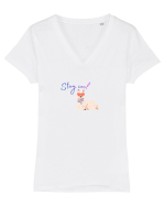 Stay cool Tricou mânecă scurtă guler V Damă Evoker