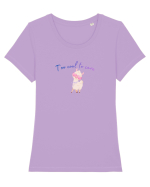 Too cool to care  Tricou mânecă scurtă guler larg fitted Damă Expresser