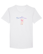 Too cool to care  Tricou mânecă scurtă guler larg Bărbat Skater