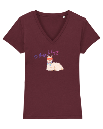 Be fluffy,be happy  Burgundy