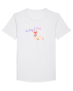 Be fluffy,be happy  Tricou mânecă scurtă guler larg Bărbat Skater