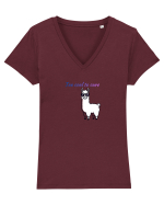 Too cool to care  Tricou mânecă scurtă guler V Damă Evoker
