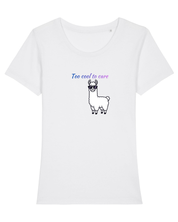 Too cool to care  White