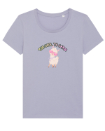 Too cool to care  Tricou mânecă scurtă guler larg fitted Damă Expresser