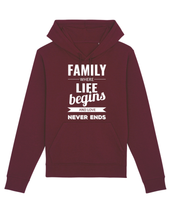 Tricou familist Burgundy
