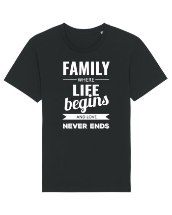 Tricou familist Black