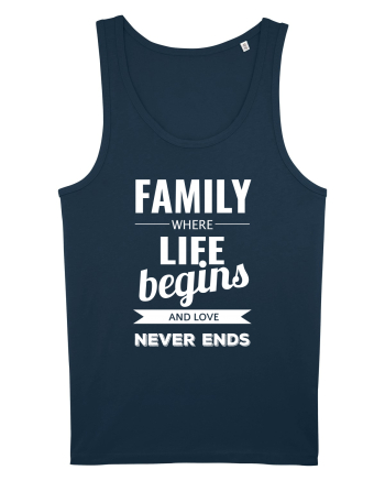 Tricou familist Navy