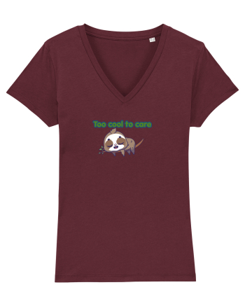Too cool to care  Burgundy