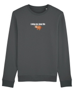 Living my slow life  Bluză mânecă lungă Unisex Rise