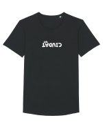 Un ciudat (alb) Tricou mânecă scurtă guler larg Bărbat Skater