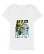 A Reel Expert Tricou mânecă scurtă guler V Damă Evoker