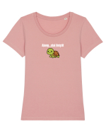 Ajung ...stai liniștit  Tricou mânecă scurtă guler larg fitted Damă Expresser