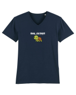 Ajung ...stai liniștit  Tricou mânecă scurtă guler V Bărbat Presenter