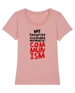 My favourite childhood memory: Communism (black) Tricou mânecă scurtă guler larg fitted Damă Expresser