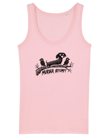Murder Attempt – Teckel și ciori amuzante Cotton Pink