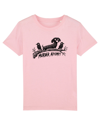 Murder Attempt – Teckel și ciori amuzante Cotton Pink