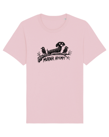 Murder Attempt – Teckel și ciori amuzante Cotton Pink