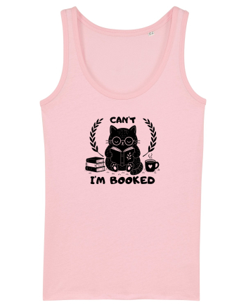 Can’t I’m Booked – Pisică iubitoare de cărți Cotton Pink