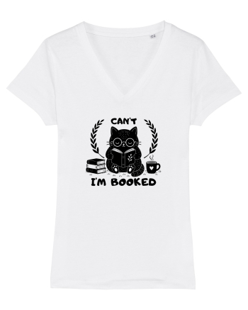 Can’t I’m Booked – Pisică iubitoare de cărți White