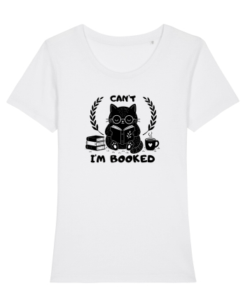 Can’t I’m Booked – Pisică iubitoare de cărți White
