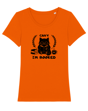 Can’t I’m Booked – Pisică iubitoare de cărți Bright Orange