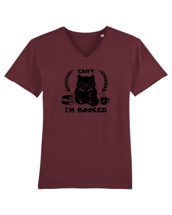 Can’t I’m Booked – Pisică iubitoare de cărți Burgundy