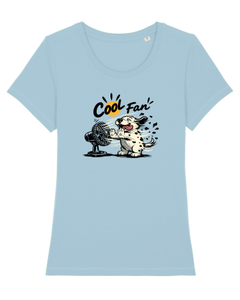 Cool Fan – Cățel amuzant care se răcorește la ventilator Sky Blue