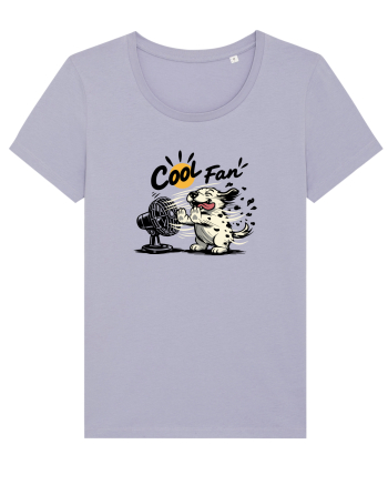 Cool Fan – Cățel amuzant care se răcorește la ventilator Lavender