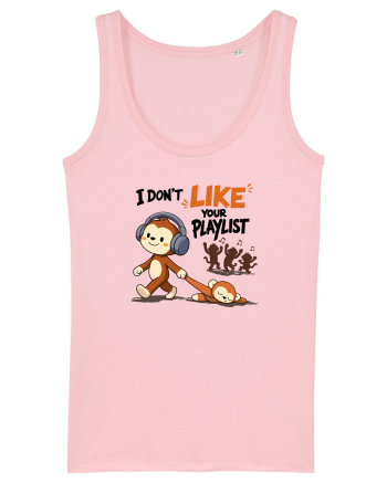 I Don’t Like Your Playlist – Maimuță amuzantă cu mesaj funny Cotton Pink