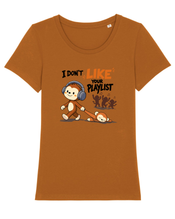 I Don’t Like Your Playlist – Maimuță amuzantă cu mesaj funny Roasted Orange