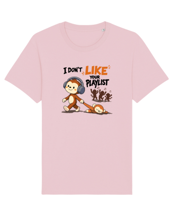 I Don’t Like Your Playlist – Maimuță amuzantă cu mesaj funny Cotton Pink