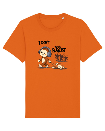 I Don’t Like Your Playlist – Maimuță amuzantă cu mesaj funny Bright Orange