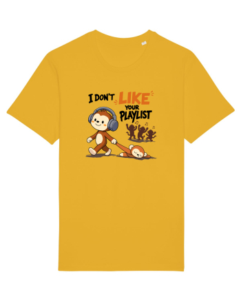 I Don’t Like Your Playlist – Maimuță amuzantă cu mesaj funny Spectra Yellow