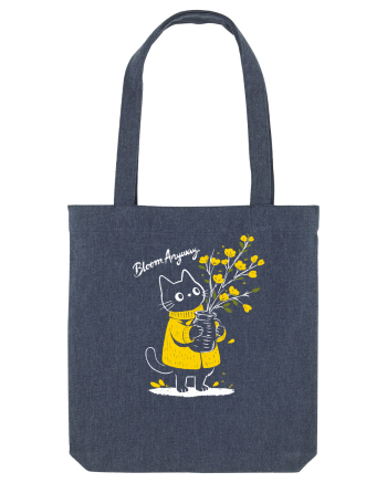 Bloom Anyway – Pisică drăguță cu flori galbene Midnight Blue