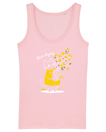 Bloom Anyway – Pisică drăguță cu flori galbene Cotton Pink