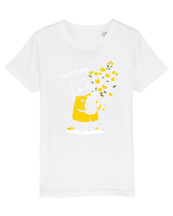 Bloom Anyway – Pisică drăguță cu flori galbene White