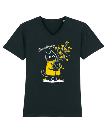 Bloom Anyway – Pisică drăguță cu flori galbene Black
