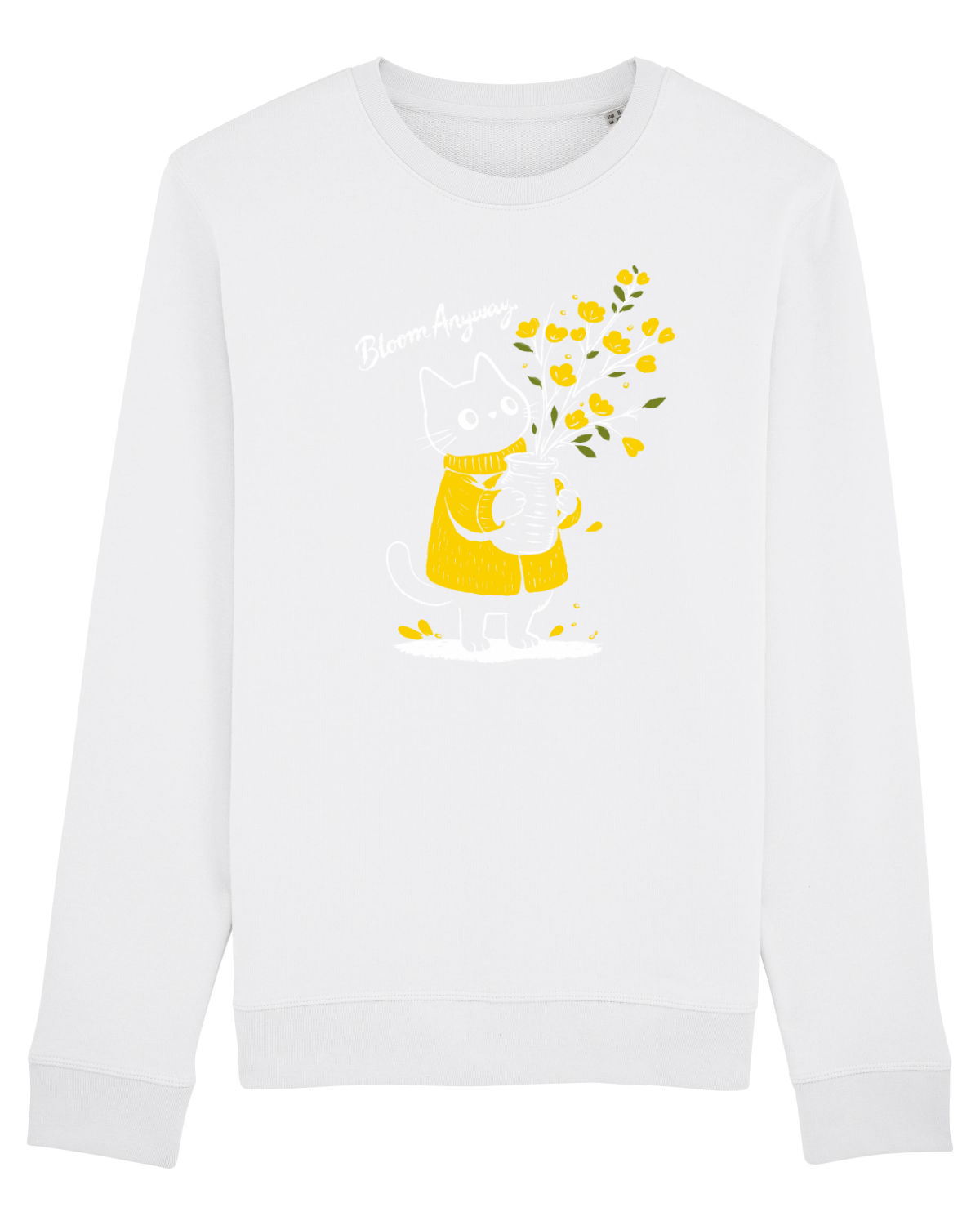 Bluză mânecă lungă Unisex Rise White