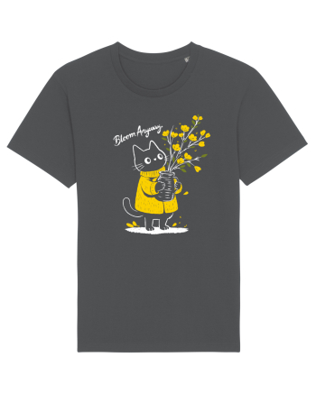 Bloom Anyway – Pisică drăguță cu flori galbene Anthracite