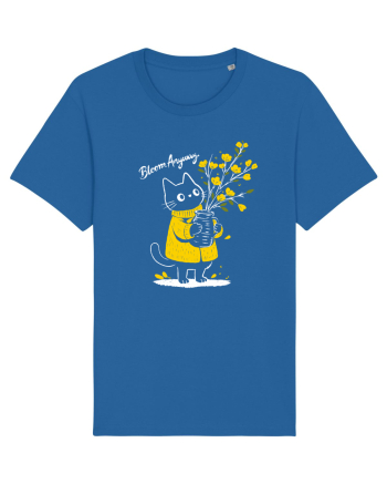 Bloom Anyway – Pisică drăguță cu flori galbene Royal Blue