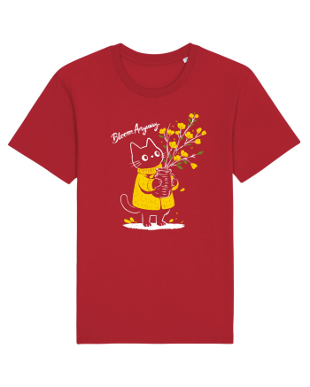 Bloom Anyway – Pisică drăguță cu flori galbene Red