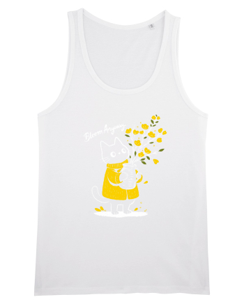 Bloom Anyway – Pisică drăguță cu flori galbene White
