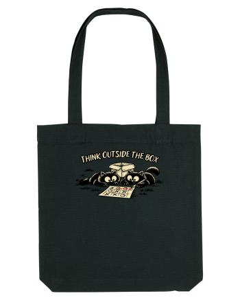 Think Outside The Box – Funny Cat Strategy Shirt Black